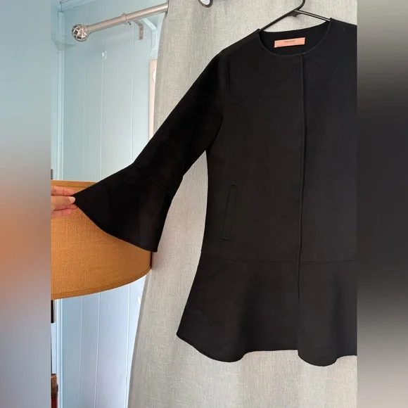 ZARA BASIC Outerwear Women's Wool Rich Handmade Coat Medium Classic - Picture 2 of 10